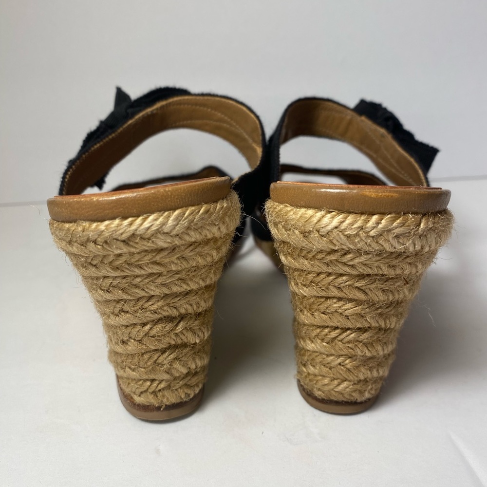 Christian Louboutin delfin wedge espadrille sandals black 37 7 - Picture 6 of 10